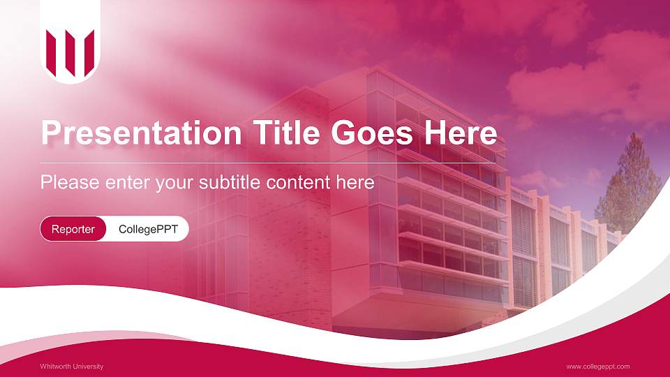 Whitworth University Lecture Sharing and Networking Event PPT Template16:9 ratio PPT effect preview image