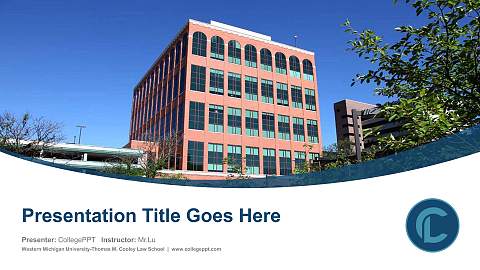 Western Michigan University-Thomas M. Cooley Law School Course/Courseware Creation PPT Template