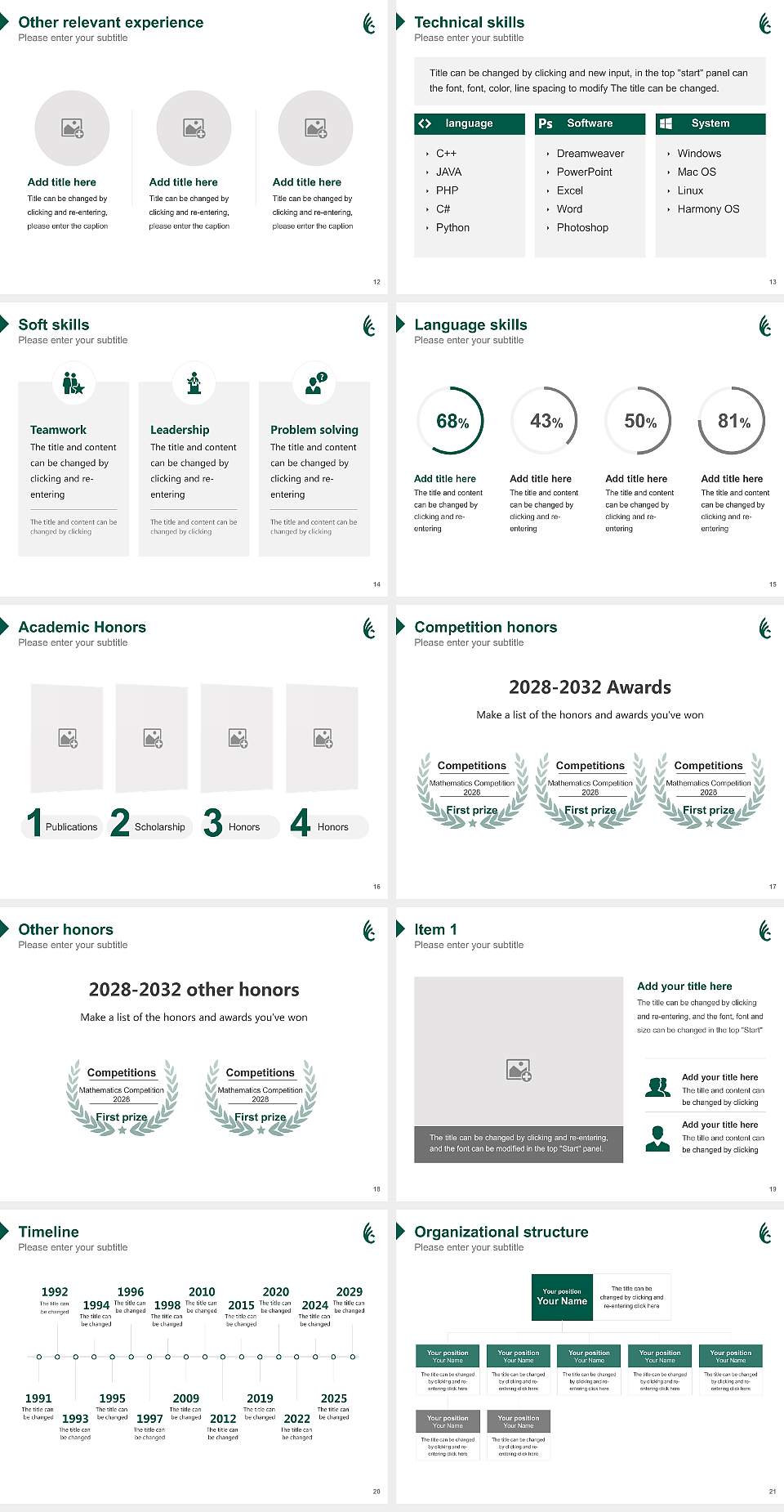 Wilmington College Resume PPT Template4:3 ratio PPT effect preview image3