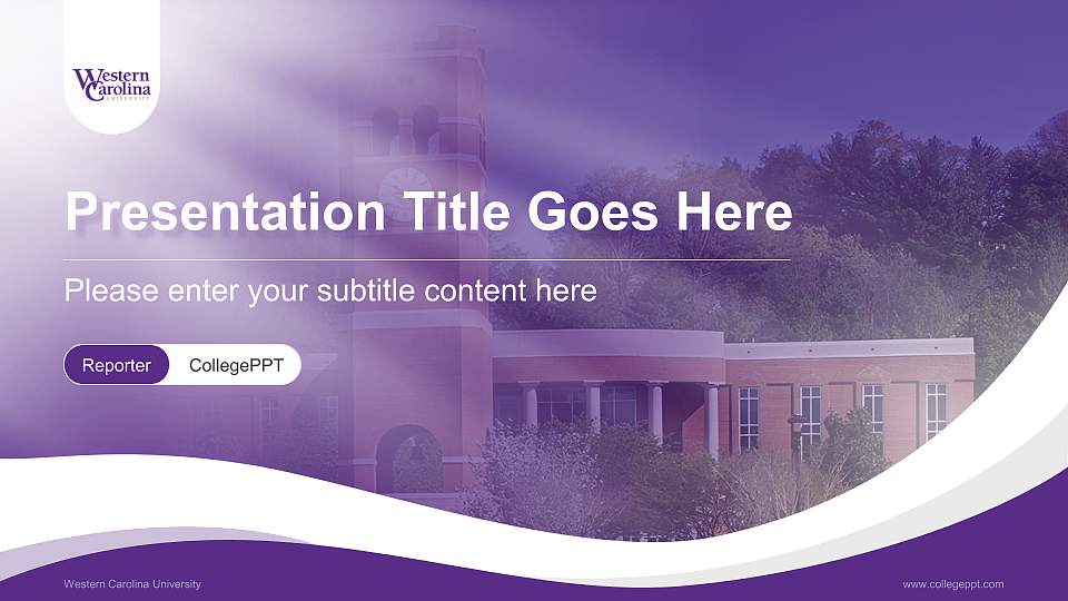 Western Carolina University Lecture Sharing and Networking Event PPT Template16:9 ratio PPT effect preview image