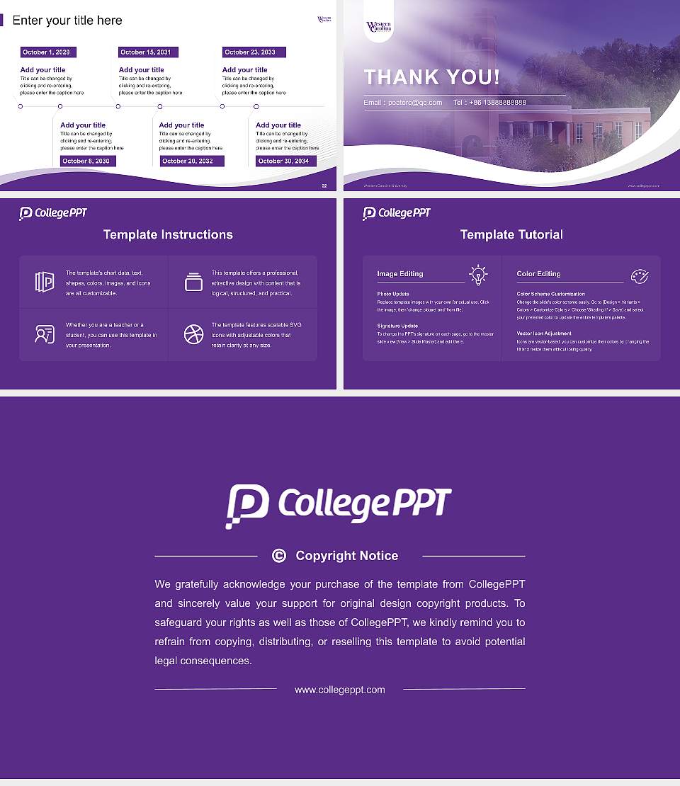 Western Carolina University Lecture Sharing and Networking Event PPT Template16:9 ratio PPT effect preview image4