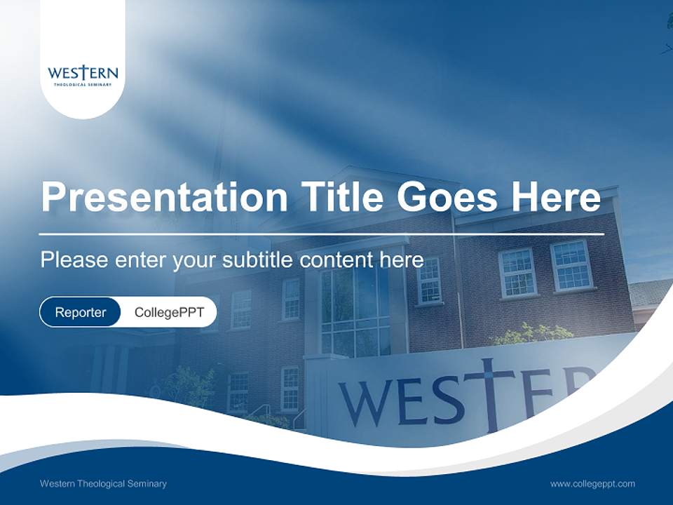 Western Theological Seminary Lecture Sharing and Networking Event PPT Template4:3 ratio PPT effect preview image4