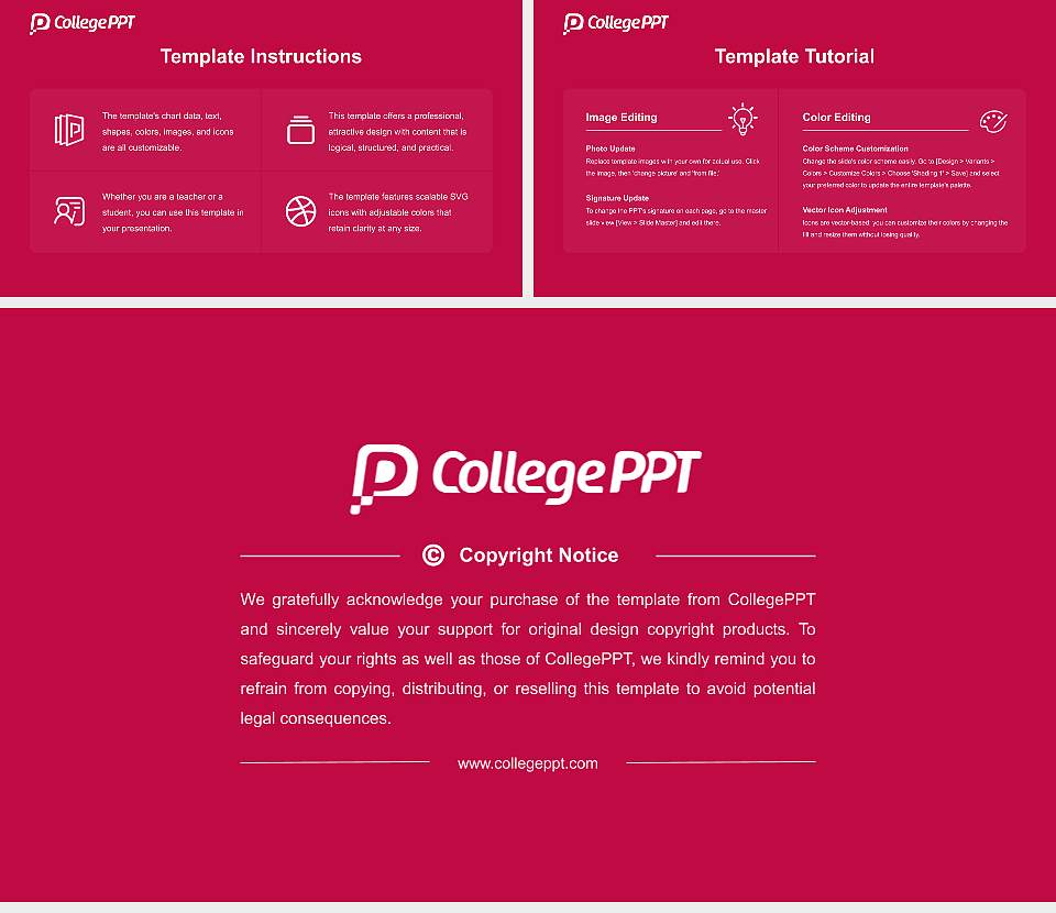 Whitworth University Course/Courseware Creation PPT Template16:9 ratio PPT effect preview image5