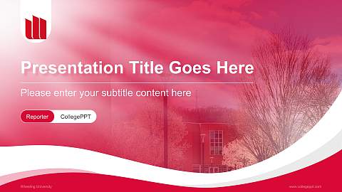 Wheeling University Lecture Sharing and Networking Event PPT Template