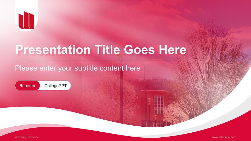 Wheeling University Lecture Sharing and Networking Event PPT Template16:9 ratio PPT effect preview image