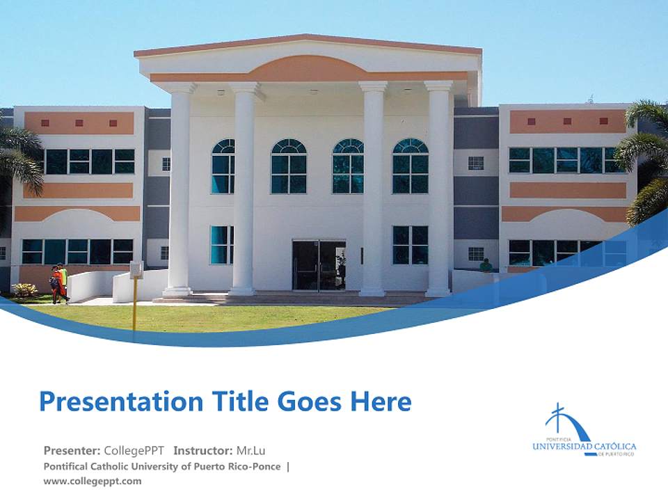 Pontifical Catholic University of Puerto Rico-Ponce Course/Courseware Creation PPT Template4:3 ratio PPT effect preview image5