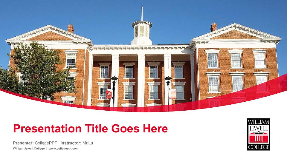 William Jewell College Course/Courseware Creation PPT Template16:9 ratio PPT effect preview image