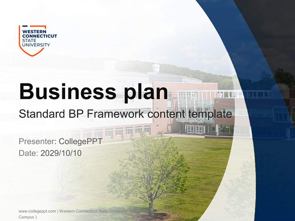 Western Connecticut State University （Midtown Campus） Competition/Entrepreneurship Contest PPT Template4:3 ratio PPT effect preview image9