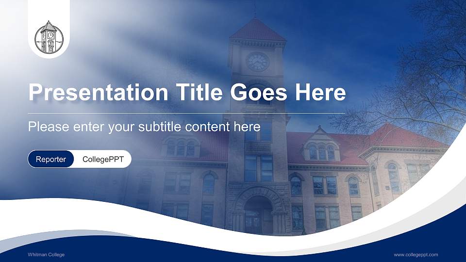 Whitman College Lecture Sharing and Networking Event PPT Template16:9 ratio PPT effect preview image