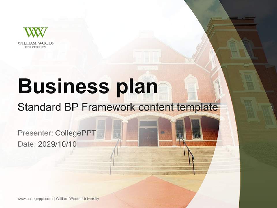 William Woods University Competition/Entrepreneurship Contest PPT Template4:3 ratio PPT effect preview image9