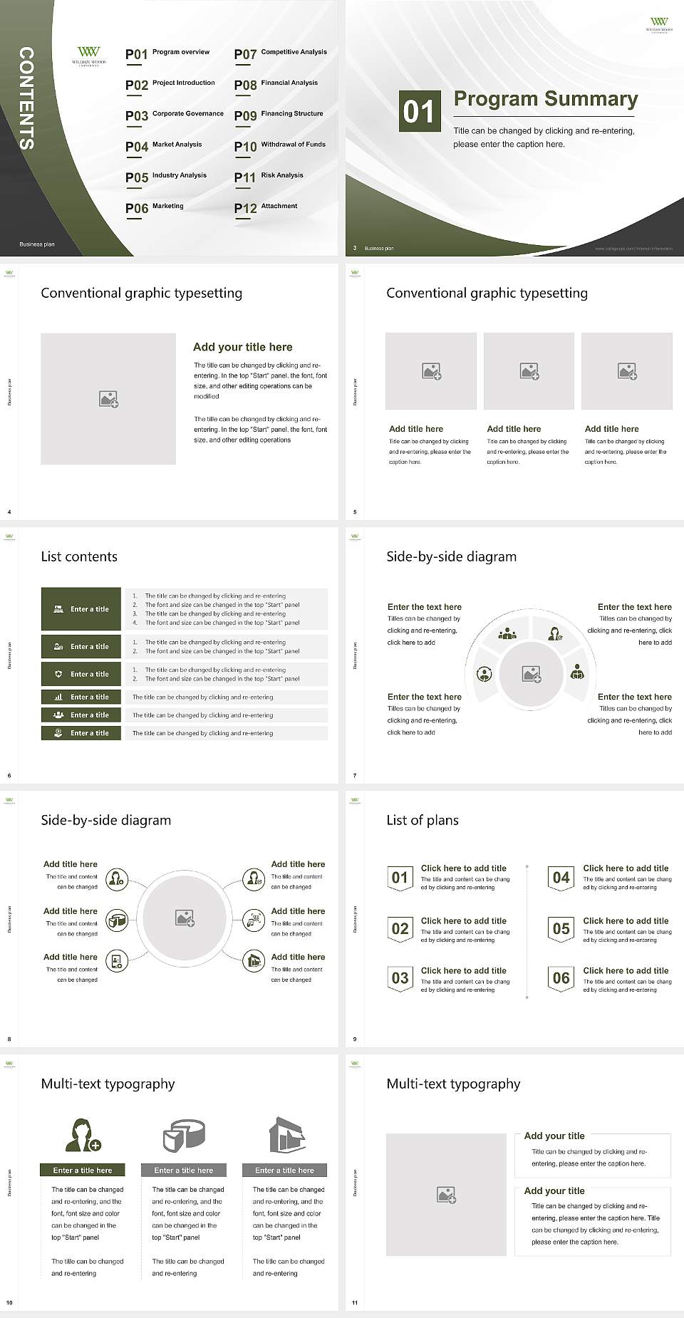 William Woods University Competition/Entrepreneurship Contest PPT Template4:3 ratio PPT effect preview image2