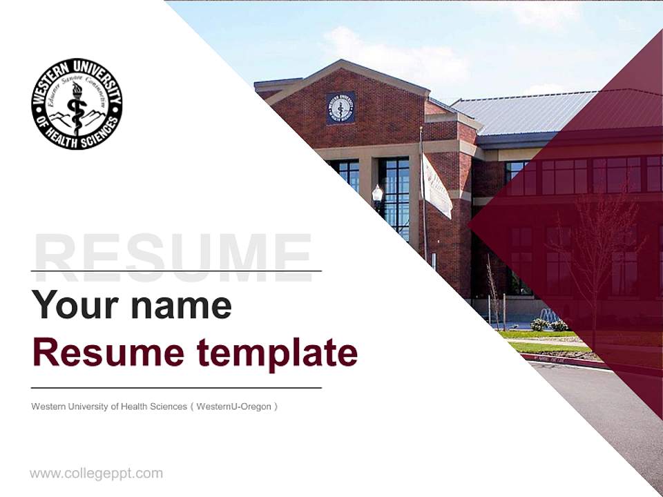 Western University of Health Sciences（WesternU-Oregon） Resume PPT Template4:3 ratio PPT effect preview image5