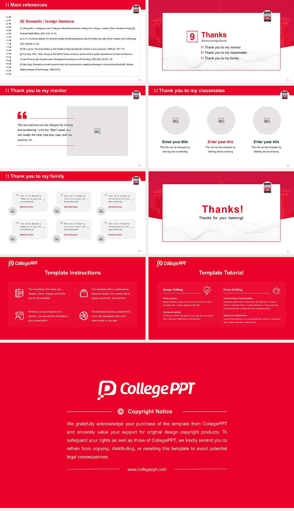 William Jewell College Graduation Thesis Defense PPT Template16:9 ratio PPT effect preview image7