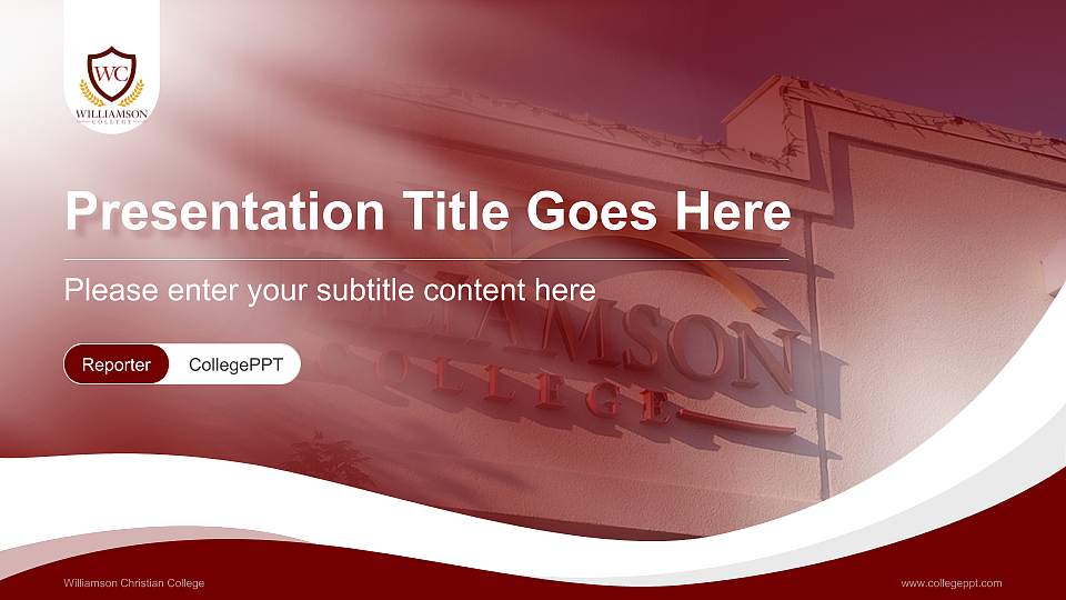 Williamson Christian College Lecture Sharing and Networking Event PPT Template16:9 ratio PPT effect preview image