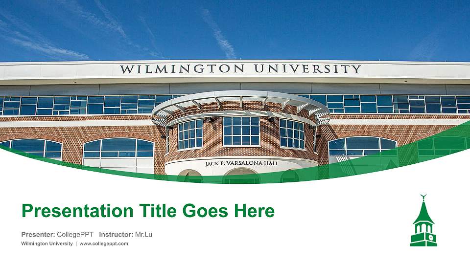 Wilmington University Course/Courseware Creation PPT Template16:9 ratio PPT effect preview image