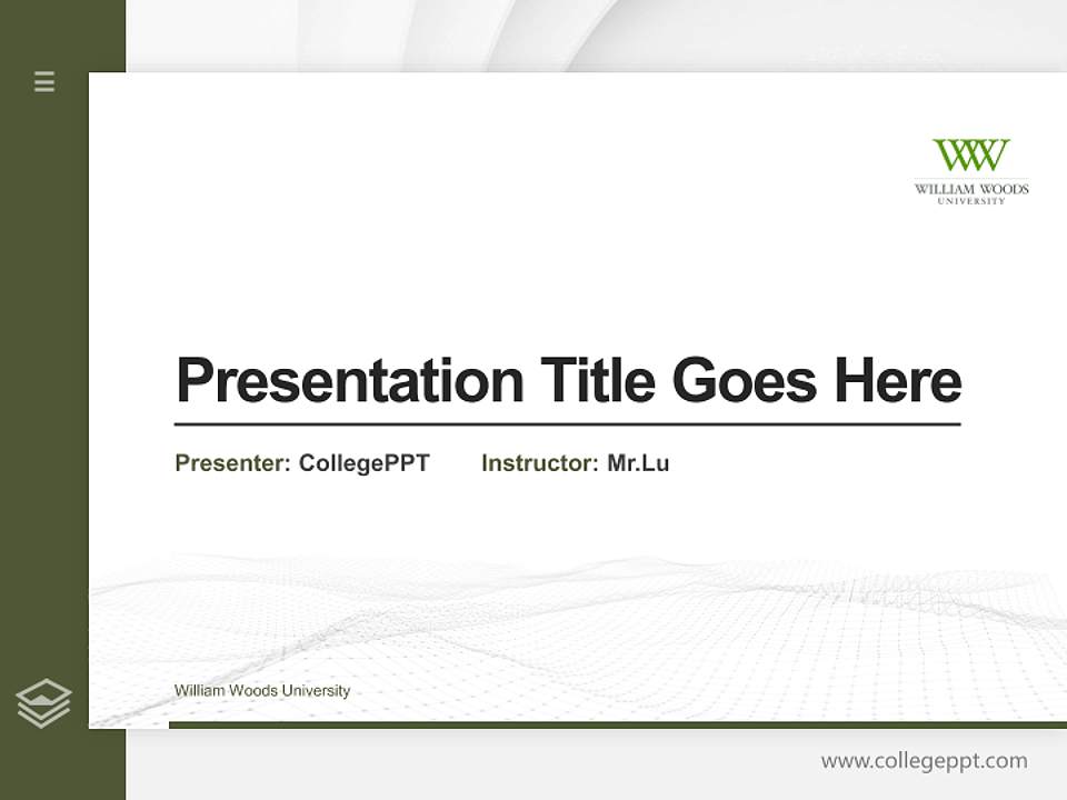 William Woods University Thesis Proposal/Graduation Defense PPT Template4:3 ratio PPT effect preview image5