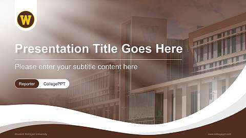 Western Michigan University Lecture Sharing and Networking Event PPT Template