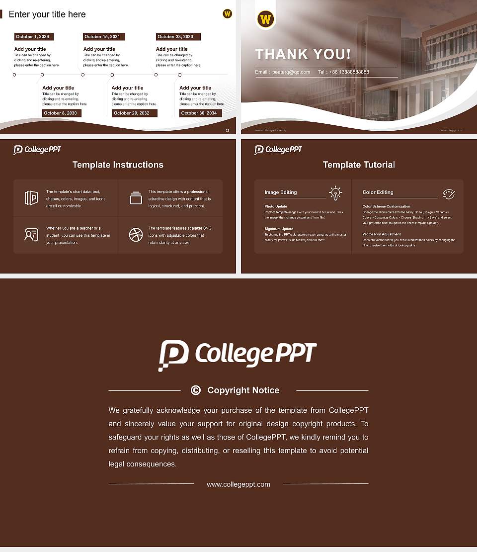 Western Michigan University Lecture Sharing and Networking Event PPT Template16:9 ratio PPT effect preview image4