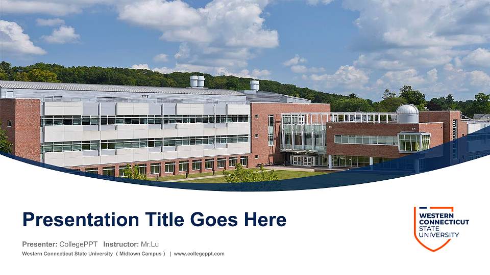 Western Connecticut State University （Midtown Campus） Course/Courseware Creation PPT Template16:9 ratio PPT effect preview image