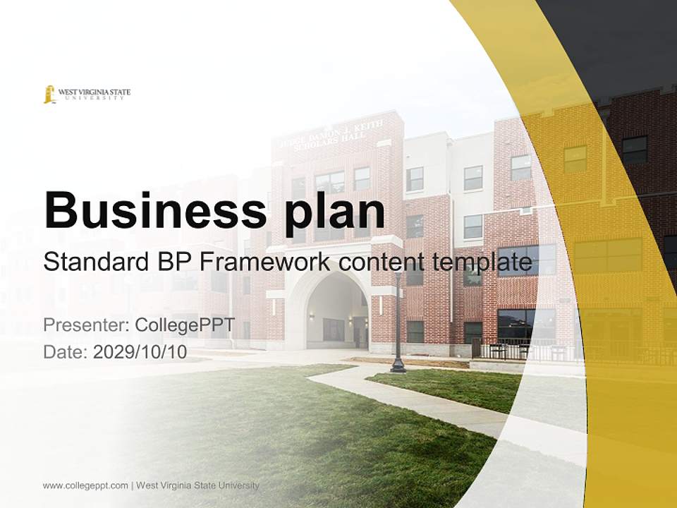 West Virginia State University Competition/Entrepreneurship Contest PPT Template4:3 ratio PPT effect preview image9