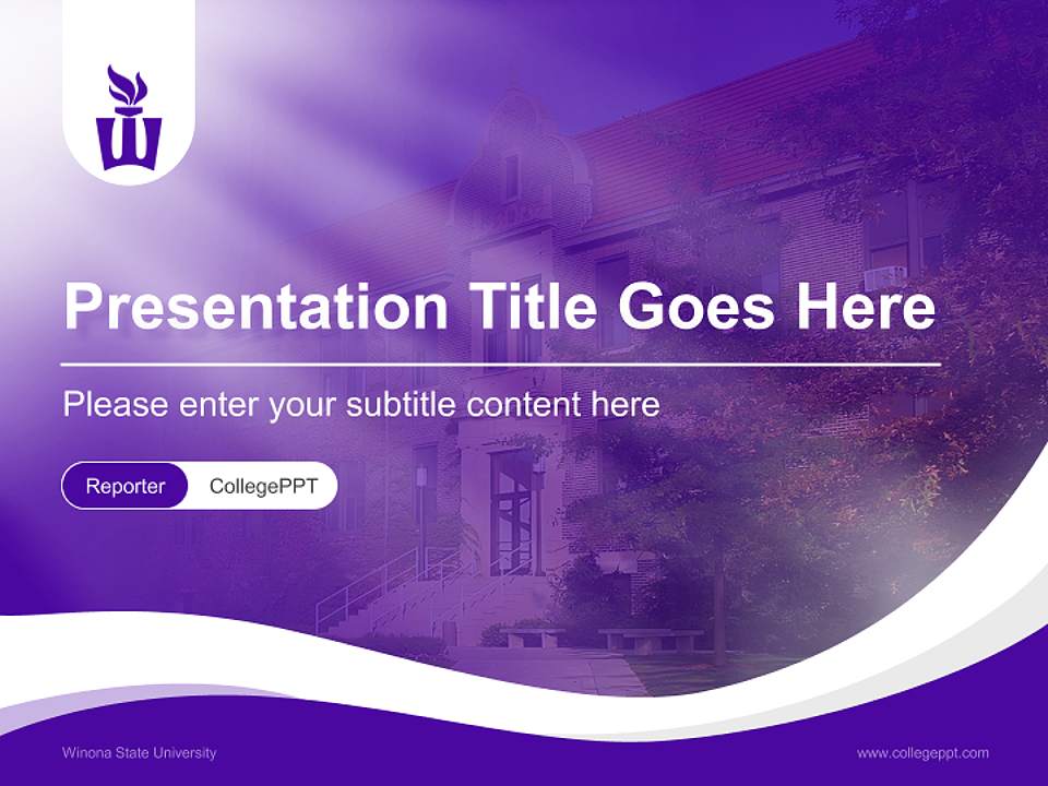 Winona State University Lecture Sharing and Networking Event PPT Template4:3 ratio PPT effect preview image4