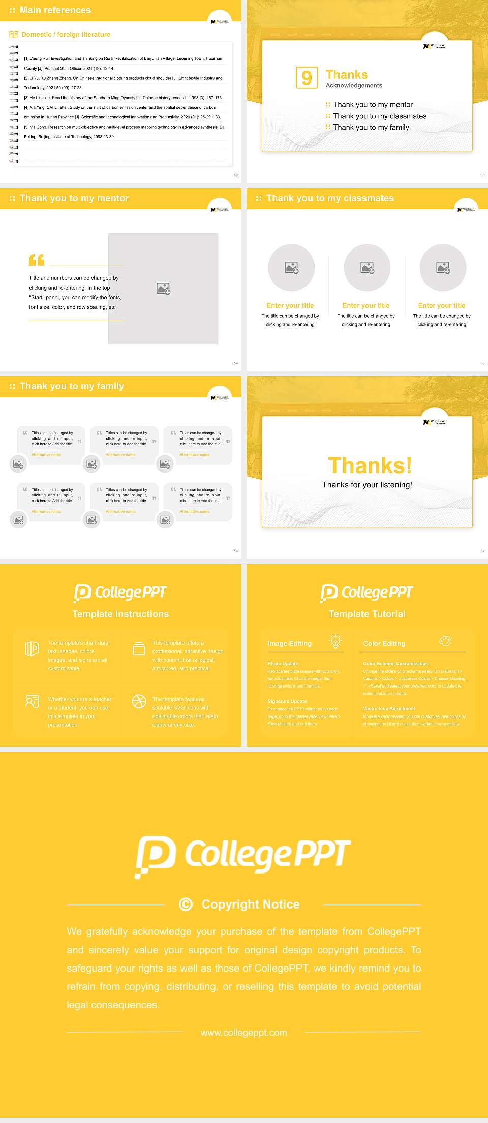 West Liberty University Graduation Thesis Defense PPT Template4:3 ratio PPT effect preview image7