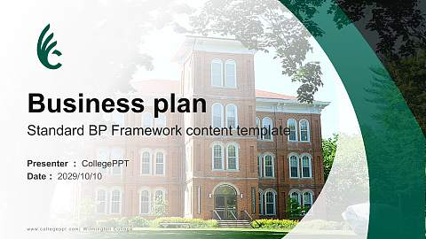 Wilmington College Competition/Entrepreneurship Contest PPT Template