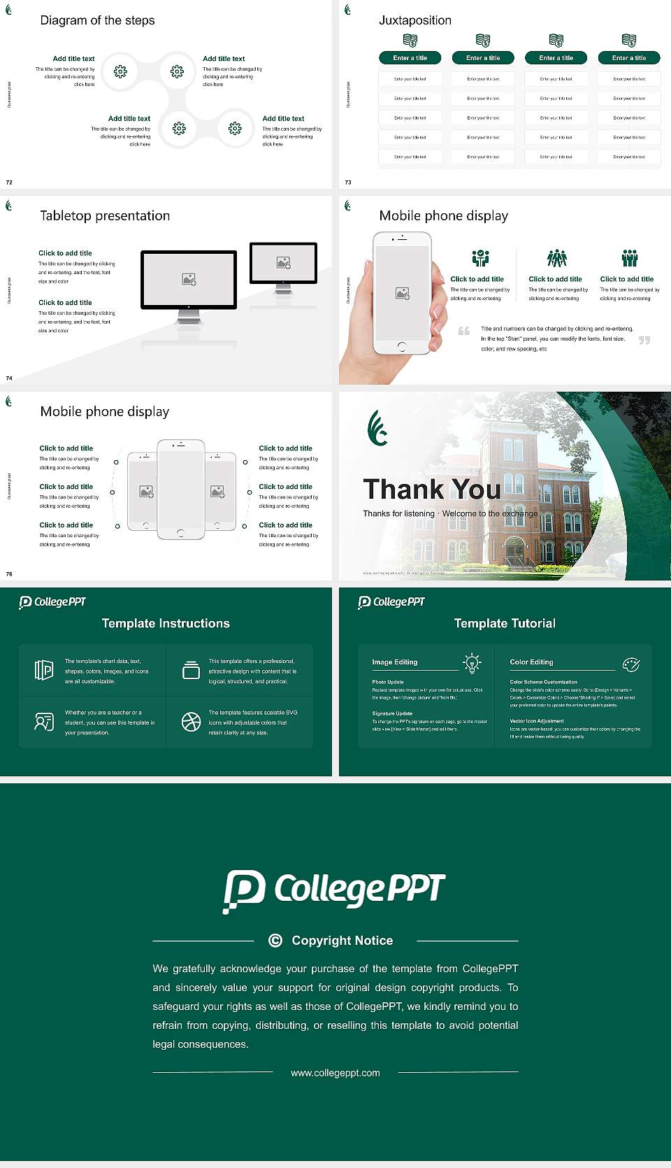 Wilmington College Competition/Entrepreneurship Contest PPT Template16:9 ratio PPT effect preview image9