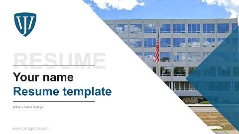 William James College Resume PPT Template