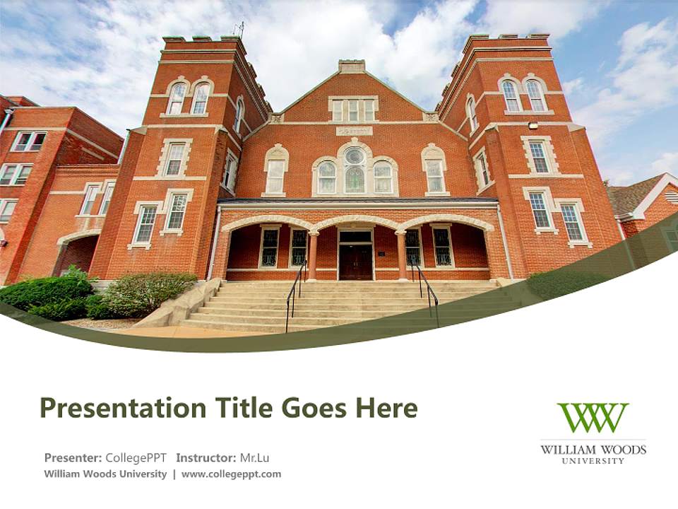 William Woods University Course/Courseware Creation PPT Template4:3 ratio PPT effect preview image5
