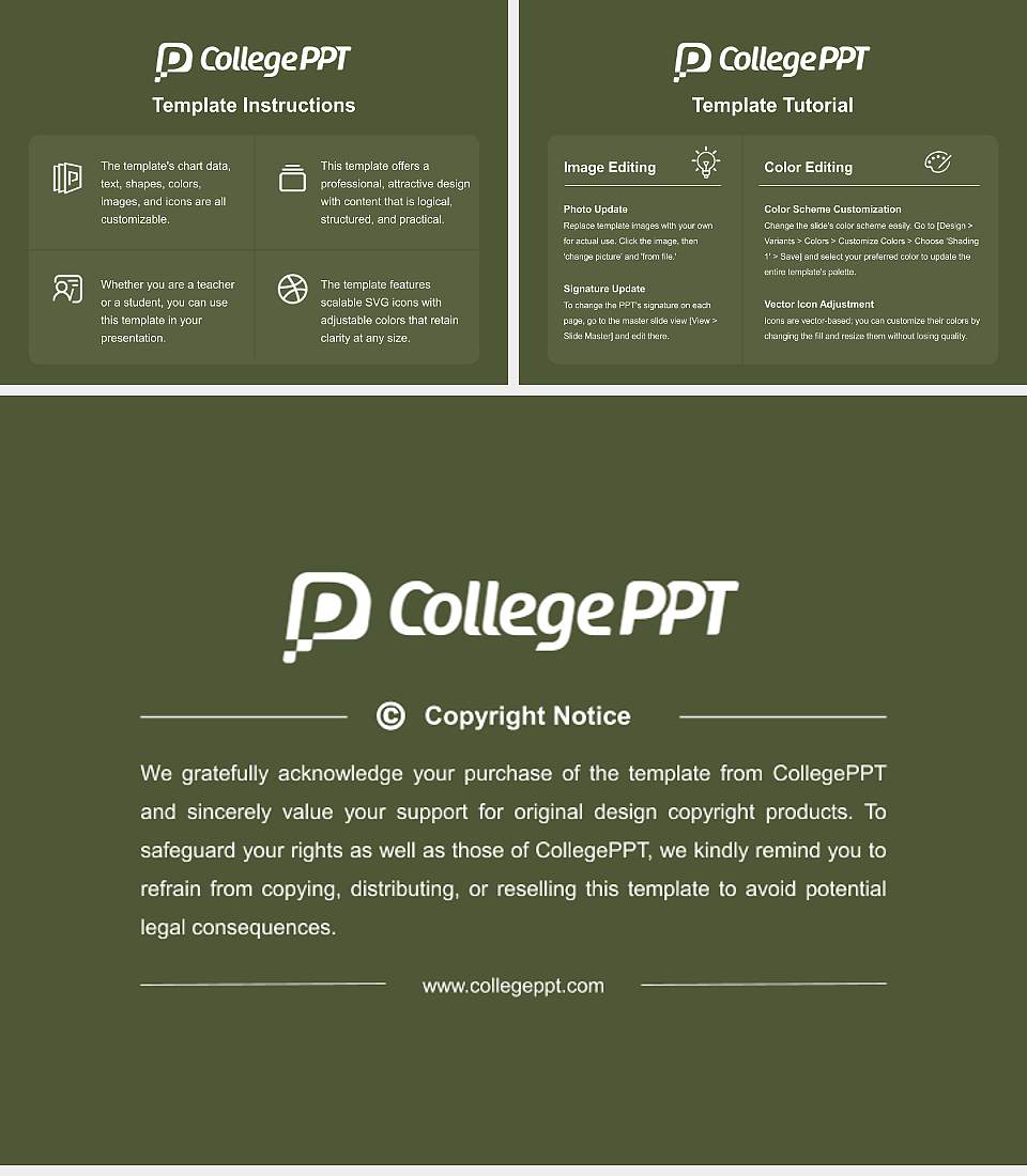 William Woods University Course/Courseware Creation PPT Template4:3 ratio PPT effect preview image5