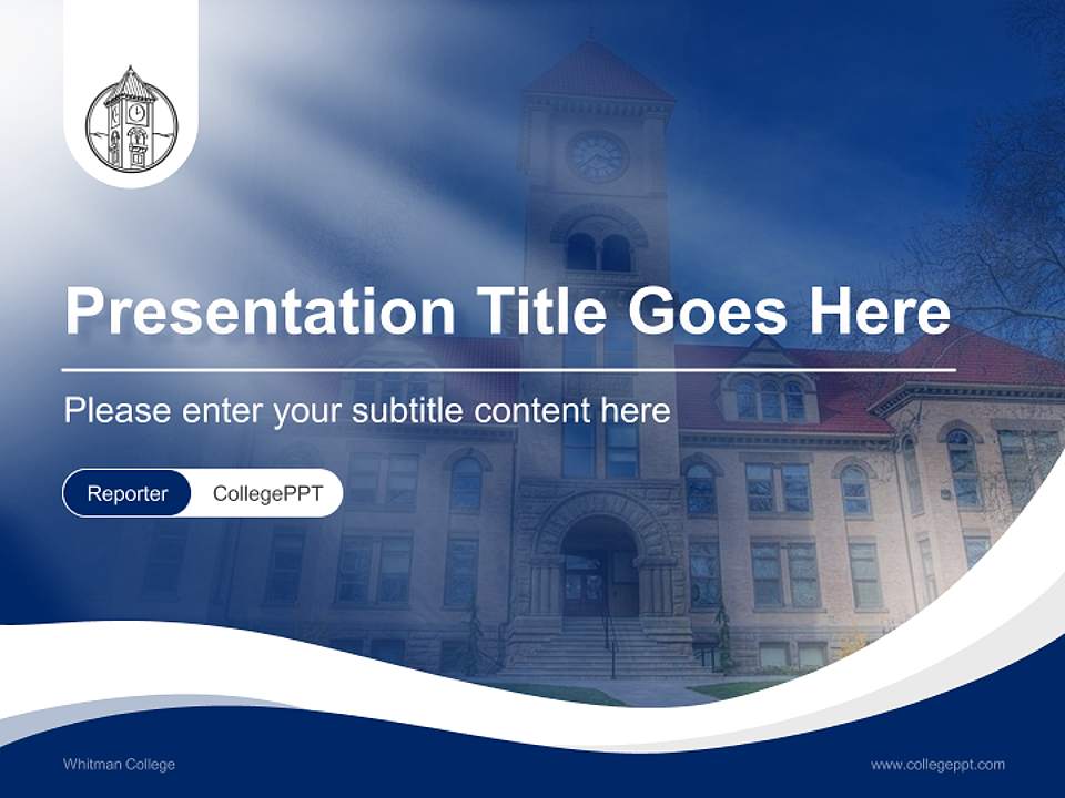 Whitman College Lecture Sharing and Networking Event PPT Template4:3 ratio PPT effect preview image4