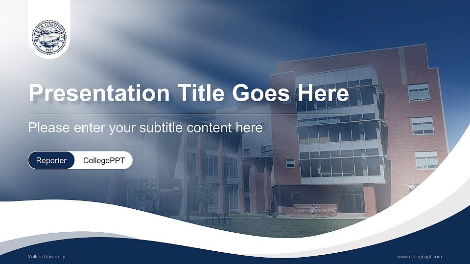 Wilkes University Lecture Sharing and Networking Event PPT Template16:9 ratio PPT effect preview image