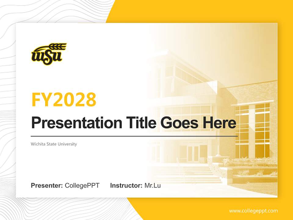 Wichita State University Academic Presentation/Research Findings Report PPT Template4:3 ratio PPT effect preview image5