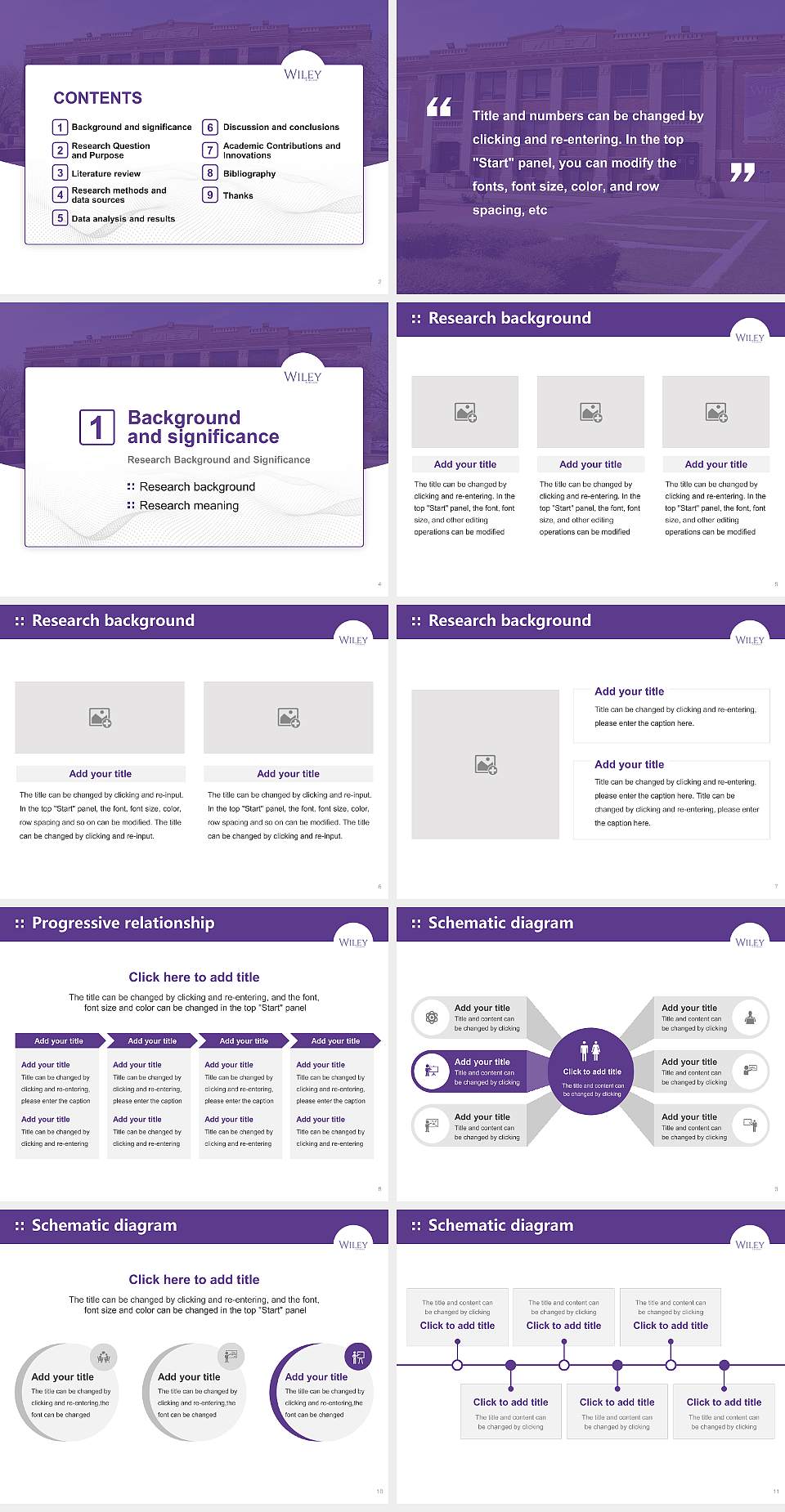 Wiley College Graduation Thesis Defense PPT Template4:3 ratio PPT effect preview image2