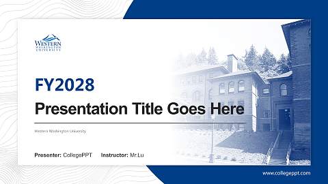 Western Washington University Academic Presentation/Research Findings Report PPT Template