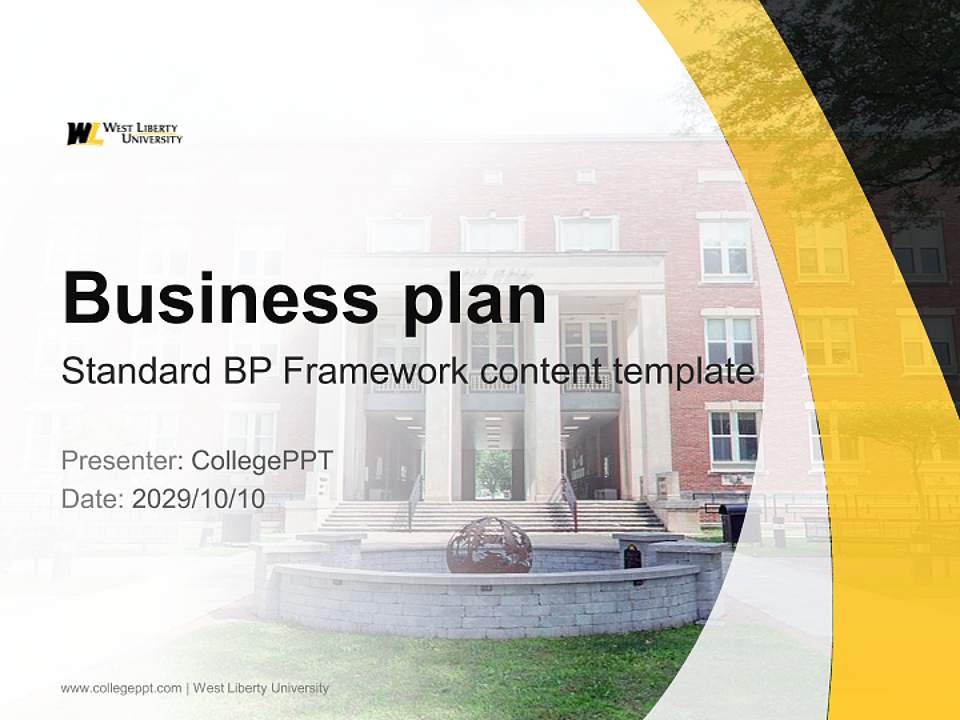 West Liberty University Competition/Entrepreneurship Contest PPT Template4:3 ratio PPT effect preview image9