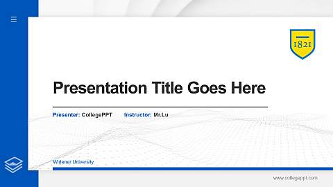 Widener University Thesis Proposal/Graduation Defense PPT Template