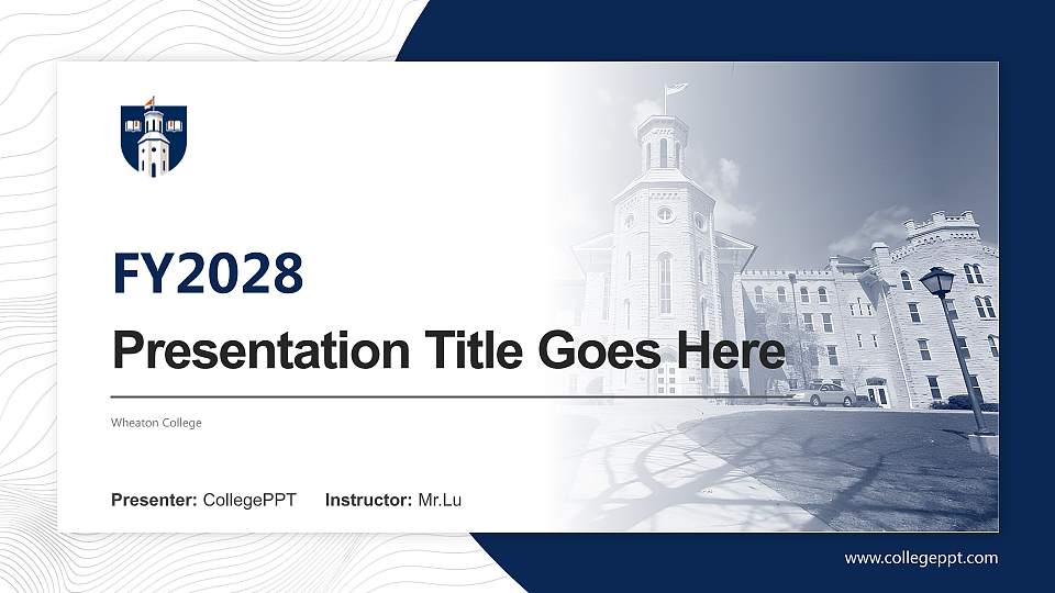 Wheaton College Academic Presentation/Research Findings Report PPT Template16:9 ratio PPT effect preview image