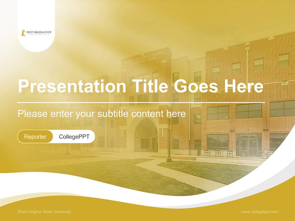 West Virginia State University Lecture Sharing and Networking Event PPT Template4:3 ratio PPT effect preview image4