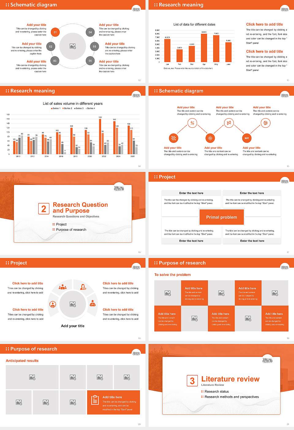 William Paterson University of New Jersey Graduation Thesis Defense PPT Template16:9 ratio PPT effect preview image3