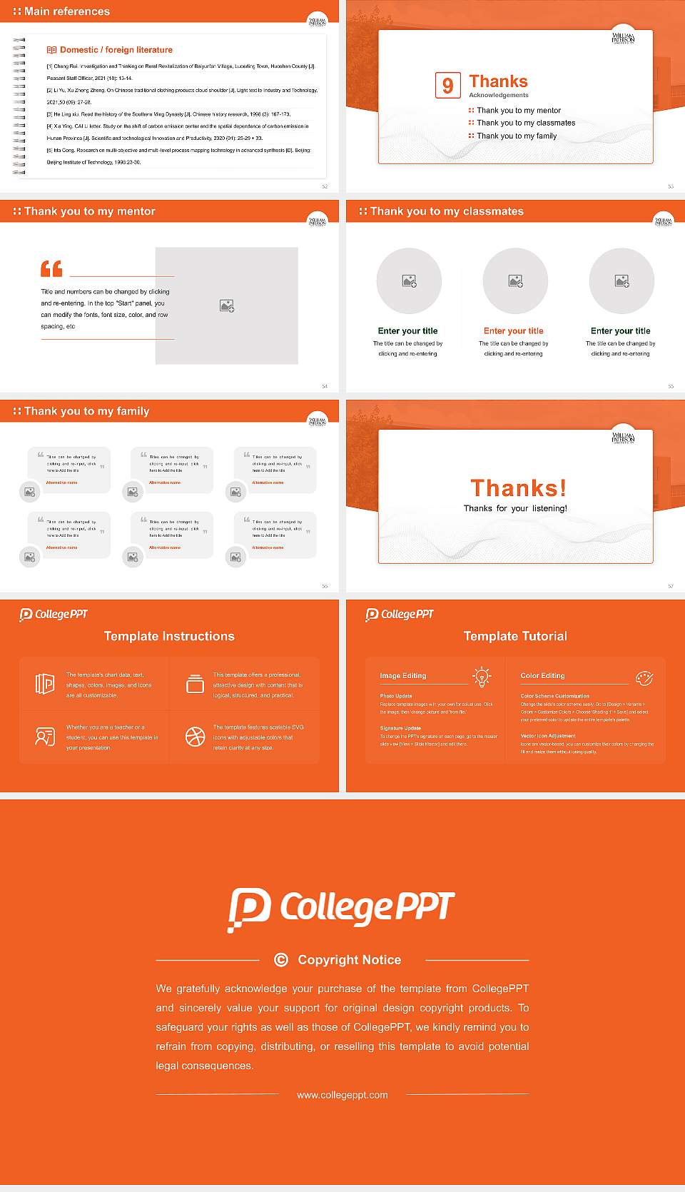 William Paterson University of New Jersey Graduation Thesis Defense PPT Template16:9 ratio PPT effect preview image7
