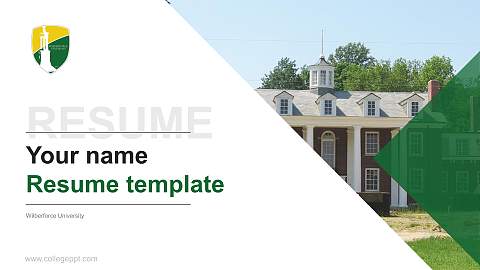 Wilberforce University Resume PPT Template