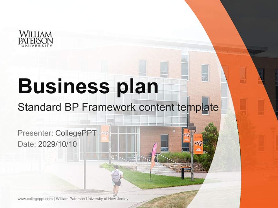 William Paterson University of New Jersey Competition/Entrepreneurship Contest PPT Template4:3 ratio PPT effect preview image9