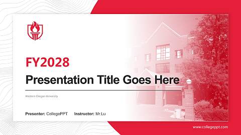 Western Oregon University Academic Presentation/Research Findings Report PPT Template