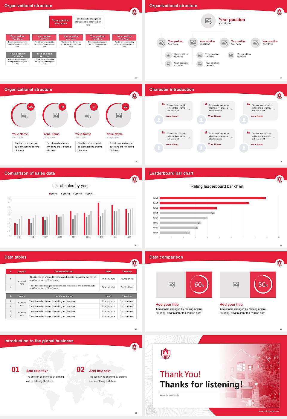 Western Oregon University Academic Presentation/Research Findings Report PPT Template16:9 ratio PPT effect preview image4