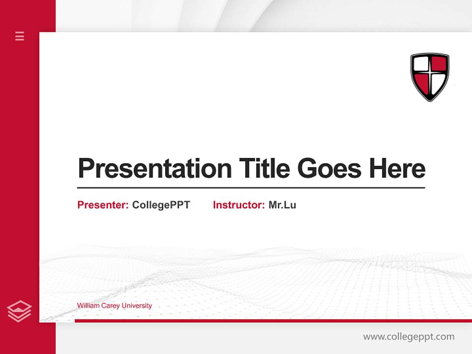 William Carey University Thesis Proposal/Graduation Defense PPT Template4:3 ratio PPT effect preview image5