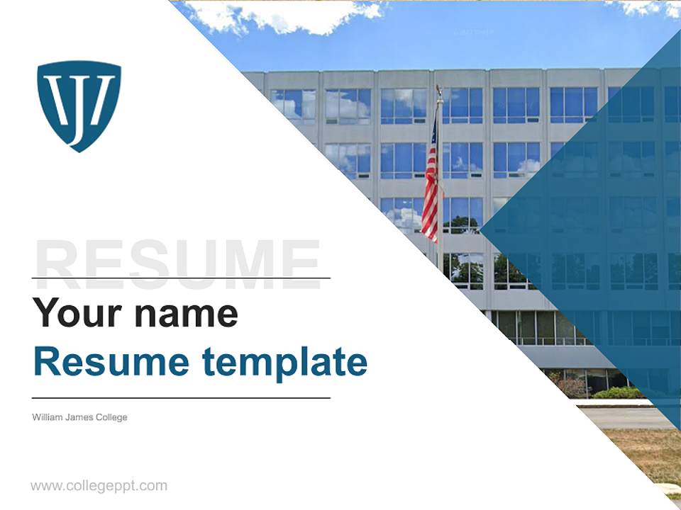 William James College Resume PPT Template4:3 ratio PPT effect preview image5