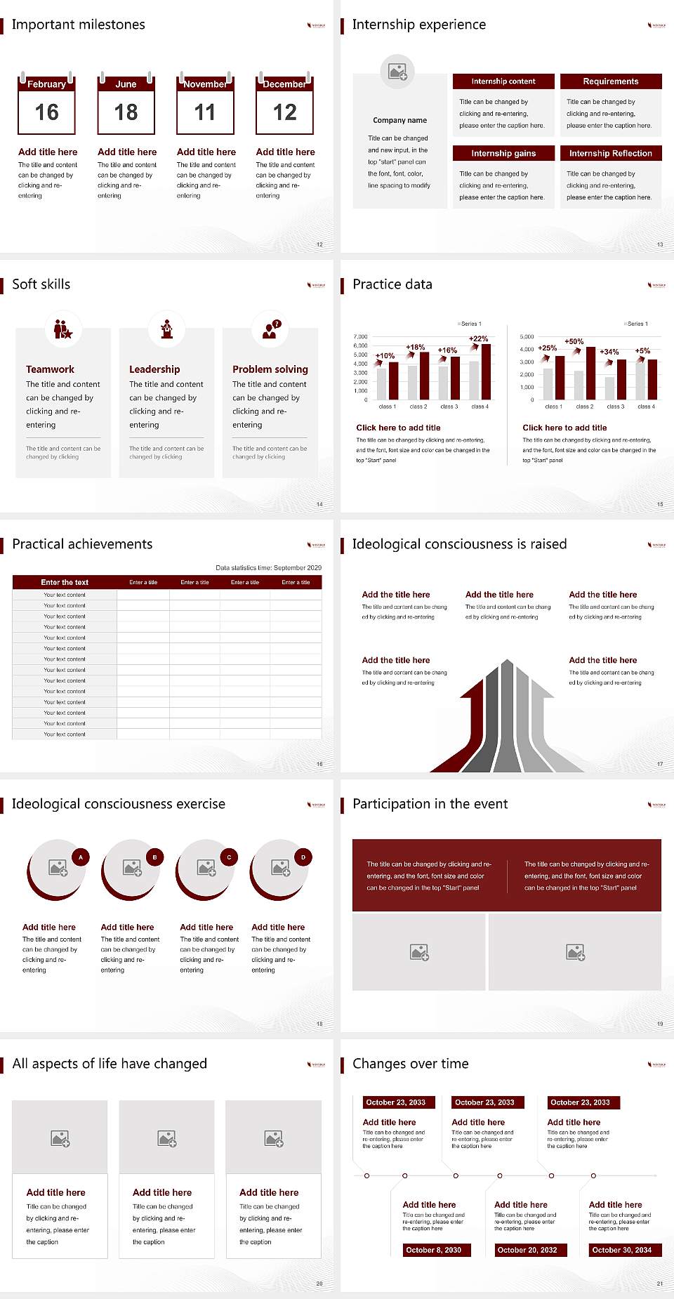 Winthrop University National Scholarship Defense PPT Template4:3 ratio PPT effect preview image3