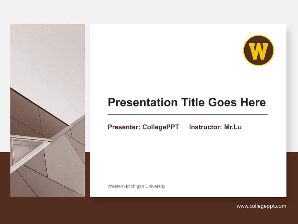 Western Michigan University General Purpose PPT Template4:3 ratio PPT effect preview image6